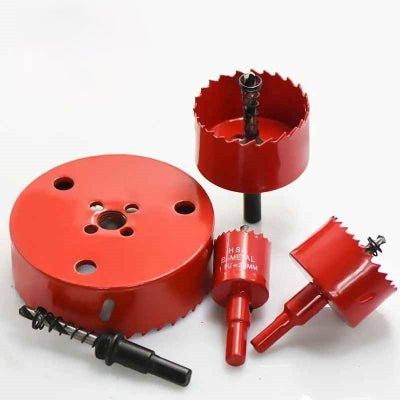 4 scie cloche M42 bimétallique orange avec la mèche de perçage