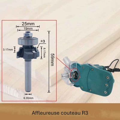 Affleureuse spécifictions couteau R3