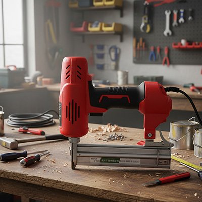 Cloueuse électrique rouge et noire
