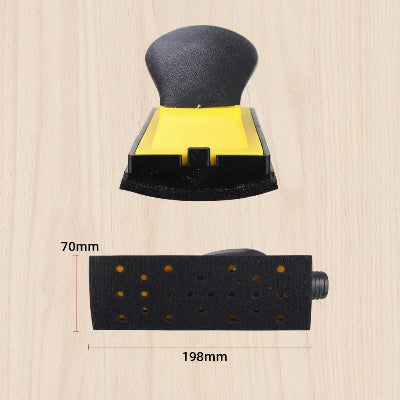 Ponceuse avec aspirateur plateau arrondi fond bois clair