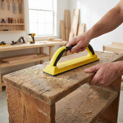 Ponceuse manuelle utilisation bois abimé