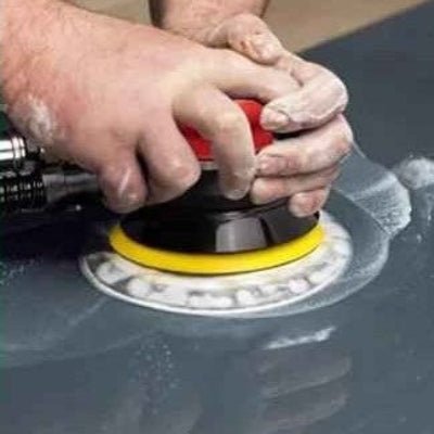 Ponceuse orbitale pneumatique utilisée pour meulage marbre