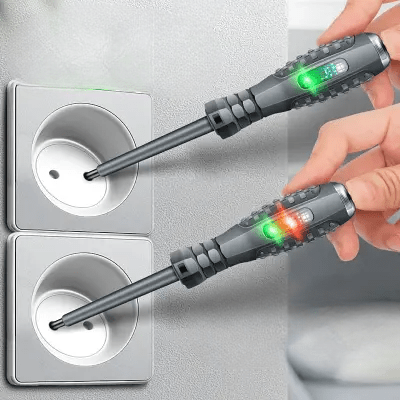 testeur de tension compact montant les circuits electriques sous tension