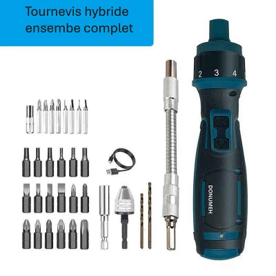 Tournevis electrique hybride ensemble complet
