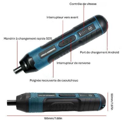 Visseuse description et dimensions