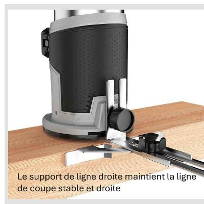 Affleureuses utlisée avec son guide de coupe droit