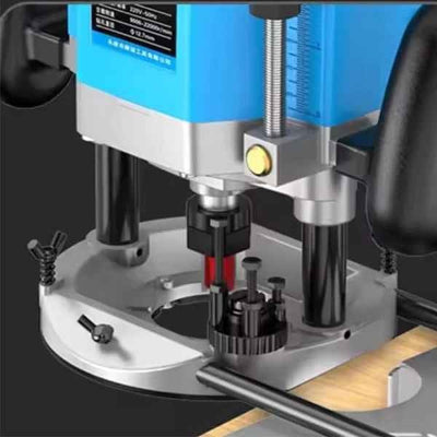 Bois défonceuse 1800W vue fixation guide