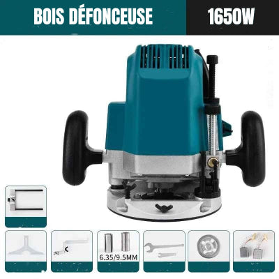 Bois défonceuse 1650W ensemble complet avec accessoires