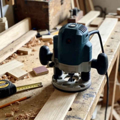 Bois défonceuse 1650W utilisation bois en atelier