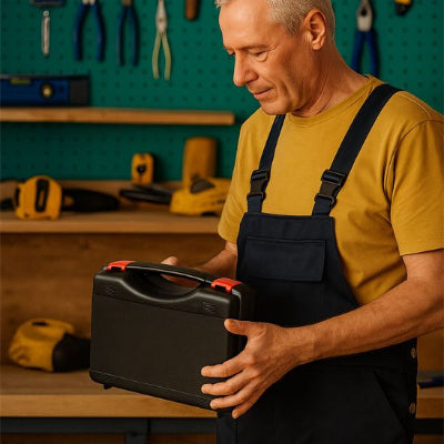 Boite a outils fermeture à clips robustes