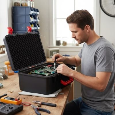 Boite a outils utilisation en atelier d'électronique