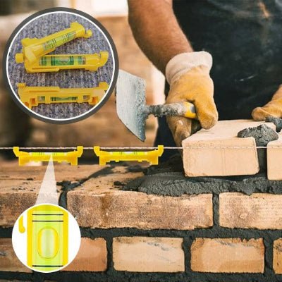 bulle à niveau et vue de deux bulles sur cordeau