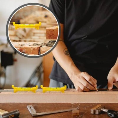 Bulle à niveau vue de l'installation sur un cordeau