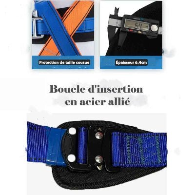 Ceinture de sécurité description et boucle d'insertion en acier allié