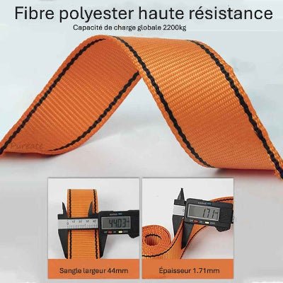 Ceinture de sécurité fibre polyester haute résistance