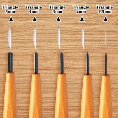 Ciseau a bois dimensions des burins trianqulaires