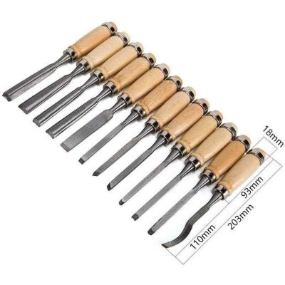 Ciseau à bois dimensions et formes