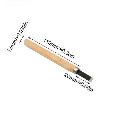 Ciseau à bois dimensions totales