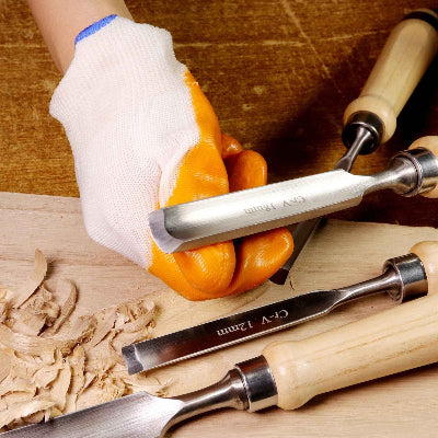 Ciseau à bois semi-circulaire en chrome vanadium