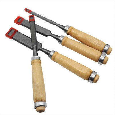 Enemble ciseaux à bois en acier carbone avec protection en plastique