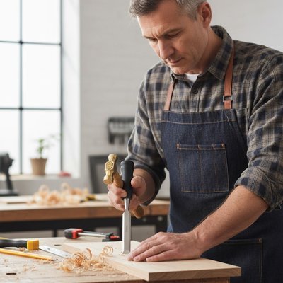 Ciseaux à bois utilisé en atelier de munuiserie