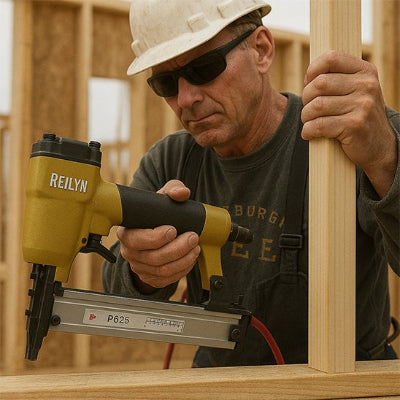 Cloueur pneumatique utilisation chantier construction