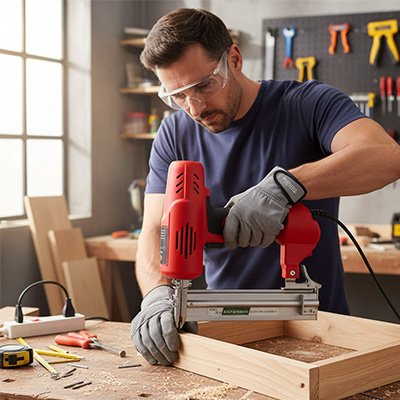 Cloueuse électrique utilisée pour câdre en bois