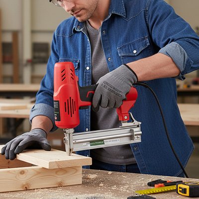 Cloueuse électrique utilisée en atelier