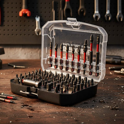 Coffret embout visseuse sur établi