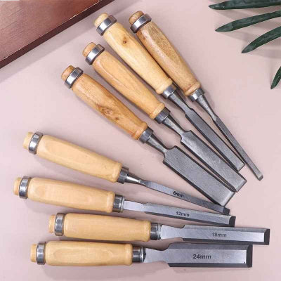 Couteau a bois ensembles différents: acier Cr-V et acier au carbone