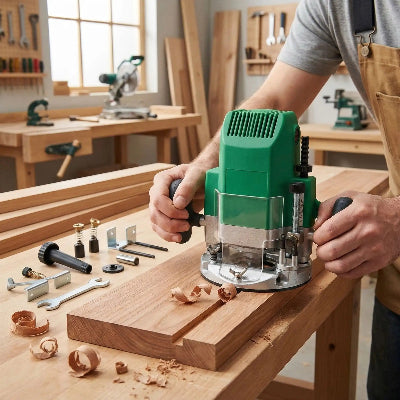 Défonceuse à bois utilisation en taelier menuiserie