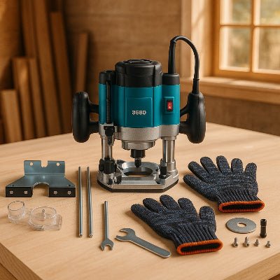 Défonçeuse avec ces accessoires