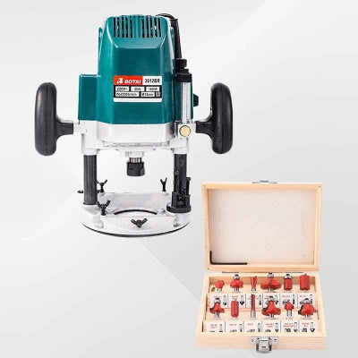 Défonceuse ensemble avec coffret fraises