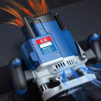 Défonceuse pour bois circulation air refroidissement