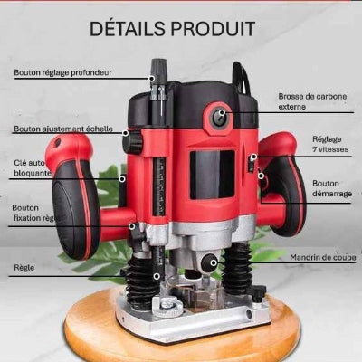 Défonceuse professionnelle détails produits