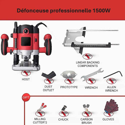 Défonceuse professionnelle ensemble complet
