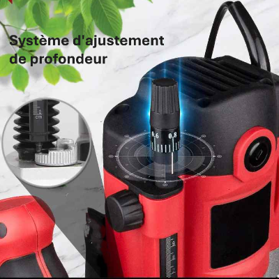 Défonceuse professionnelle système d'ajustement de profondeur