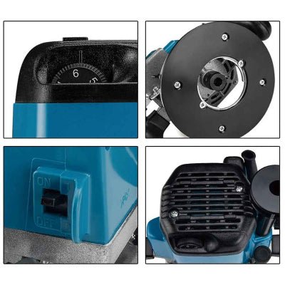 Défonceuse professionnelle vue des différentes parties