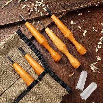 Ensemble 5 pièces ciseau a bois