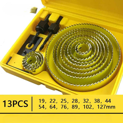 Jeu de scies cloche ProCut jaune de 13 pièces dans son coffret
