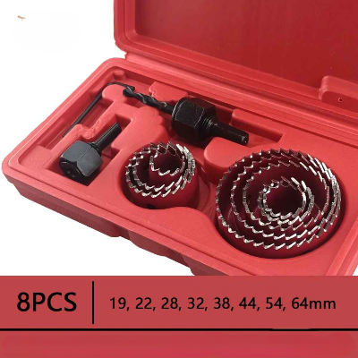 Jeu de scies cloche ProCut rouge de 8 pièces dans son coffre