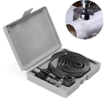 Kit de scies cloche bois et un perçage dans un tuyau