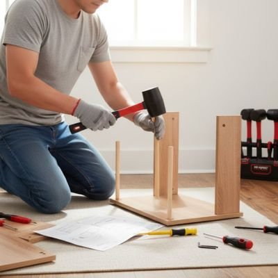 Maillet utilise pour frapper des chevilles de bois