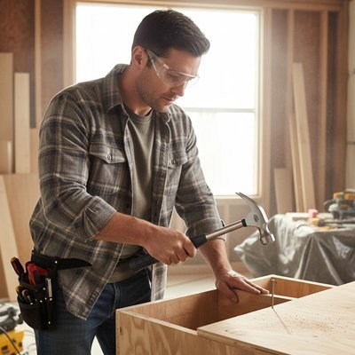 Marteaux utilisation en atelier d'ébénisterie