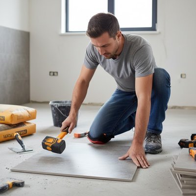 Marteaux utilisation par un homme en rénovation