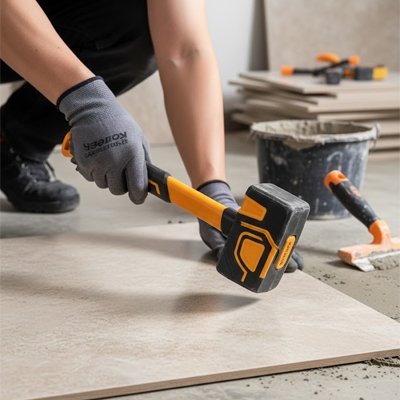 Marteaux utilisé sur des tuiles de céramique