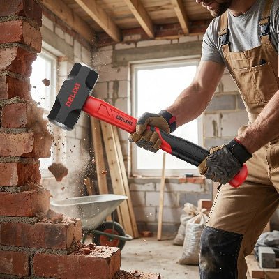 Massette-pour-démolir-un-mur-de-brique