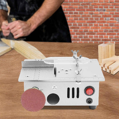 Mini scie circulaire sur table utilisation atelier bricolage