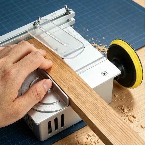 Mini scie circulaire table multifonctionnelle coupe et ponçage