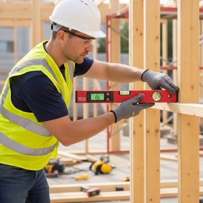 Niveau à bulle de précision utilisé pour mettre à niveau une cloison